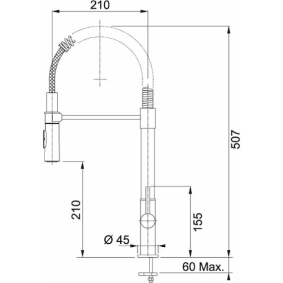 FRANKE FLEXUS-S JET konyhai csaptelep
