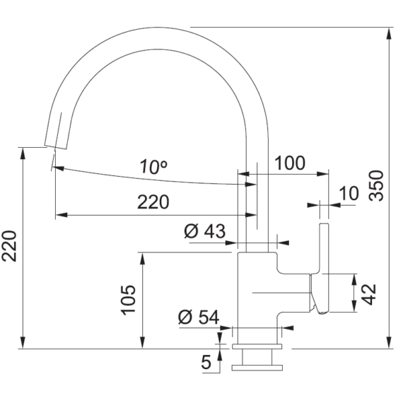 FRANKE LINA-XL konyhai csaptelep bézs