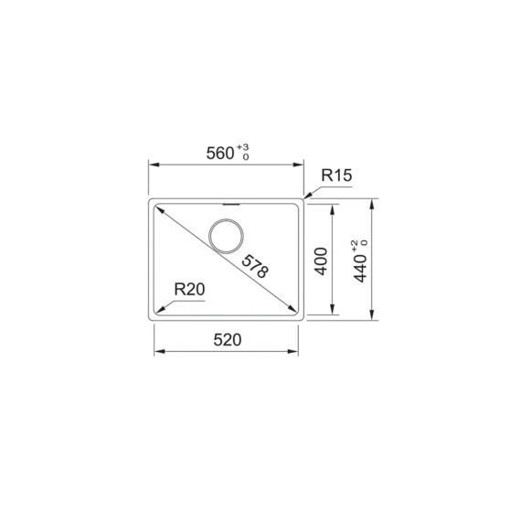 FRANKE MARIS 2.0 MRG 610-52 egymedencés gránit mosogató méretek