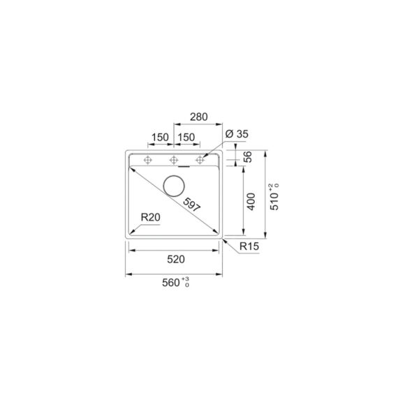 MRG 610-52 TL A egymedencés gránit mosogató