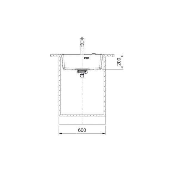 MRG 610-52 TL A egymedencés gránit mosogató beépítés