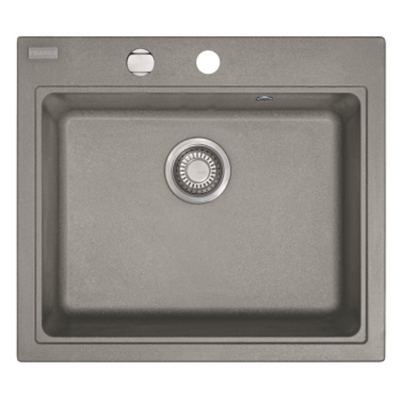 FRANKE MARIS MRG 610-58 egymedencés gránit mosogató automata dugóemelő, szifonnal, szürke
