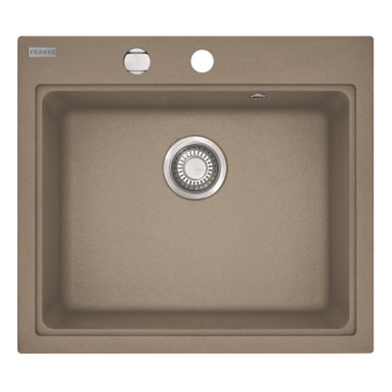 FRANKE MARIS MRG 610-58 egymedencés gránit mosogató automata dugóemelő, szifonnal, kasmír