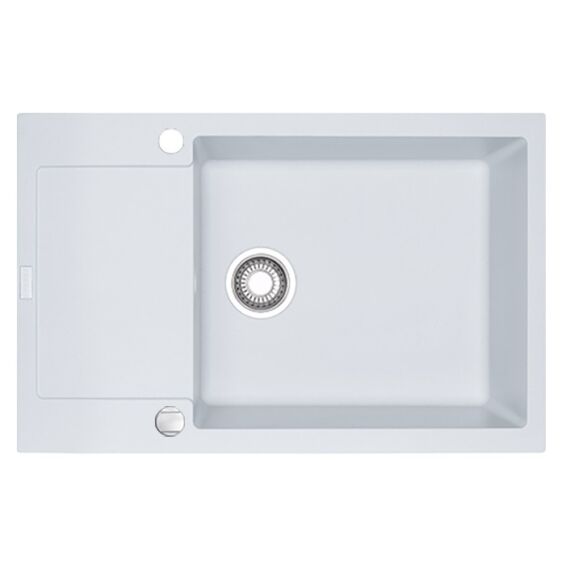 FRANKE MARIS MRG 611-78-XL egymedencés gránit mosogató automata dugóemelő, szifonnal, fehér