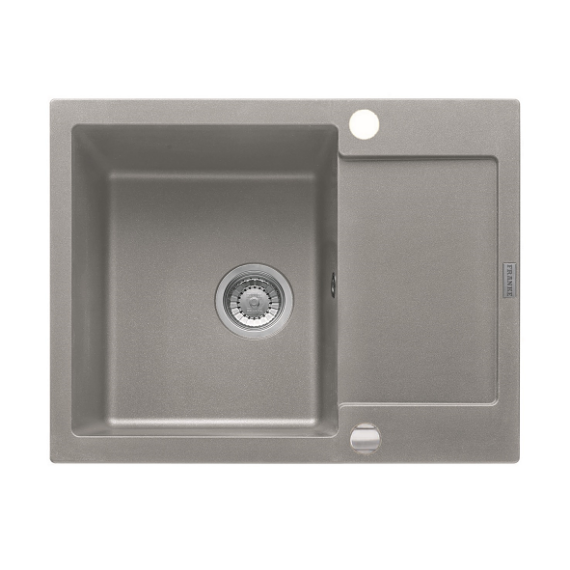 FRANKE MARIS MRG 611-62 egymedencés gránit mosogató automata dugóemelő, szifonnal, szürke