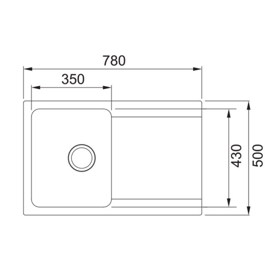 FRANKE ORION OID 611-78 méret