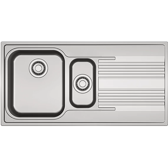 FRANKE SMART SRX 651 másfél medencés inox mosogató, szifonnal, jobb