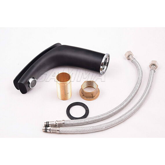 Éder fürdőszobai mosdó csaptelep fekete-króm, beépíthető