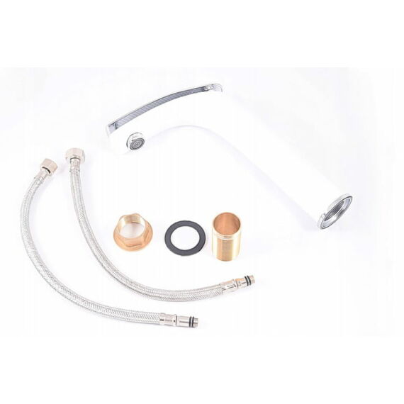 Éder fürdőszobai magasított csaptelep fehér-króm