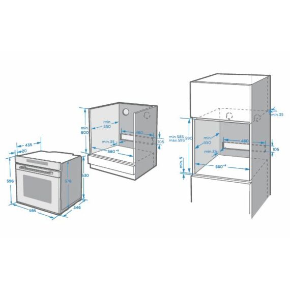 MIDEA 7NM30T0- Multifunkciós sütő méret