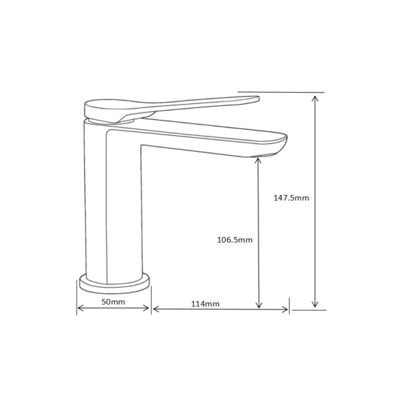 Largo fürdőszobai mosdó csaptelep fekete