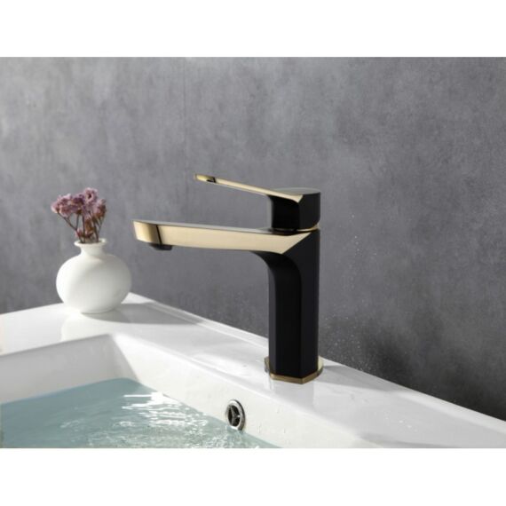 Lerma fürdőszobai mosdó csaptelep fekete-arany