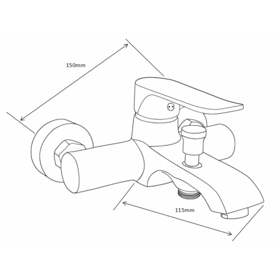 Pecos fürdőszobai kádtöltő króm