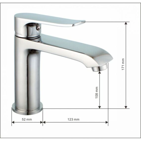 Pecos fürdőszobai mosdó csaptelep króm