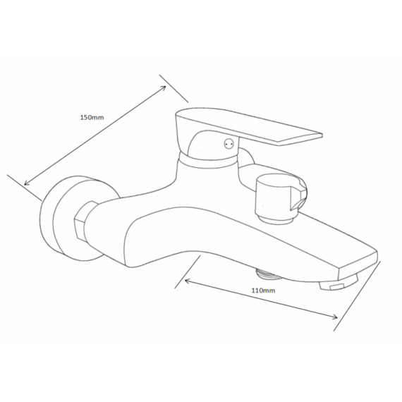 Axel fürdőszobai kádtöltő króm