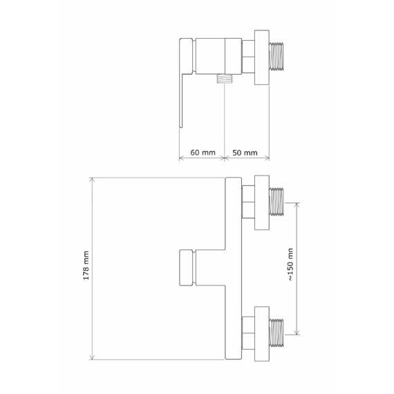 Rossa csaptelep zuhanyhoz fekete