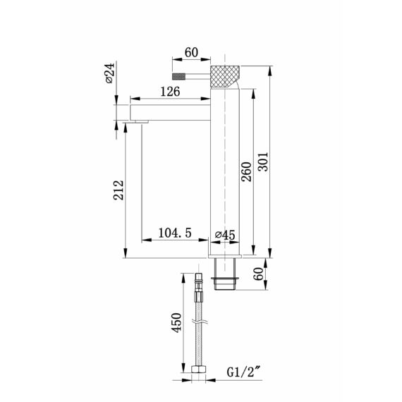 Roy Pro magas fürdőszobai mosdó csaptelep méretek