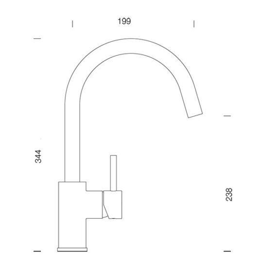 Schock Plutos konyhai csaptelep Cristalite Alpina