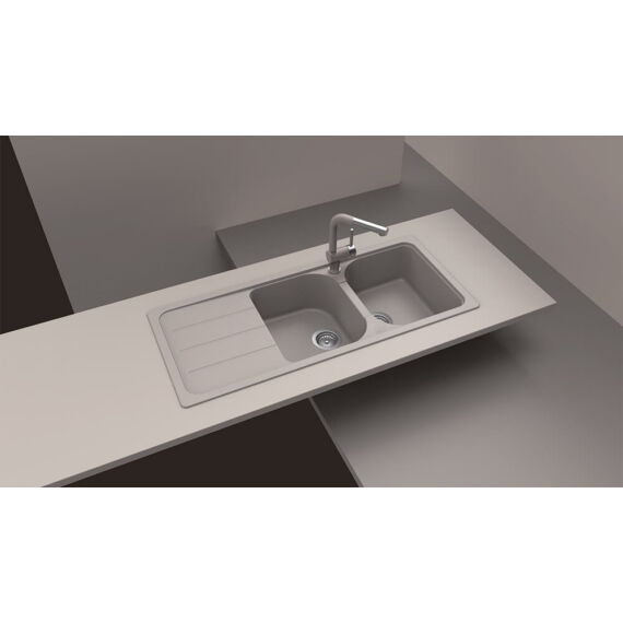 SCHOCK Formhaus D-200 Cristalite kétmedencés csepegtetőtálcás gránit mosogató