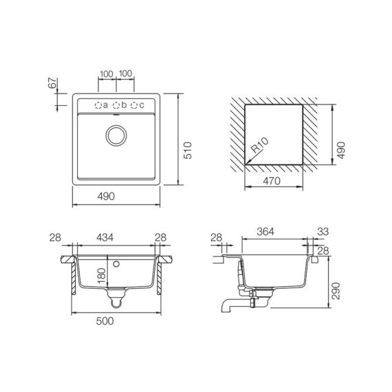 Schock Mono N-100S Cristadur Polaris egymedencés gránit mosogató méretek