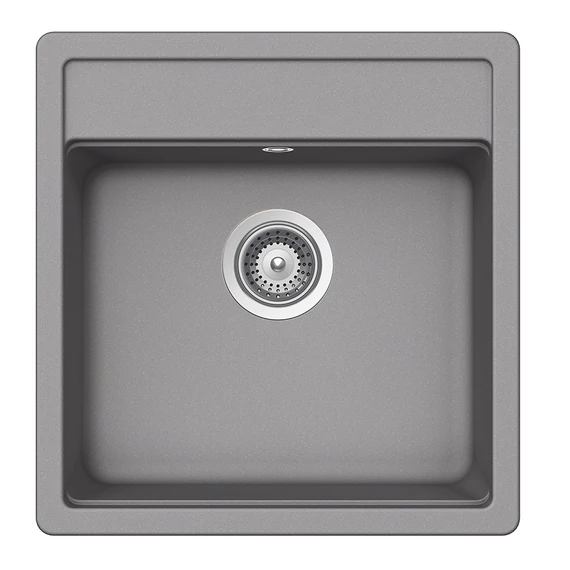 Schock Nemo N-100S Cristalite Croma egymedencés gránit mosogató dugóemelő, szifonnal, szürke