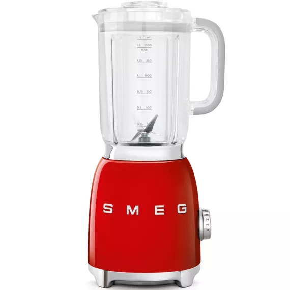 SMEG TURMIXGÉP, 50-es évek retro design, 1,5 liter, 800 W, 4 fokozat, 3 program, piros