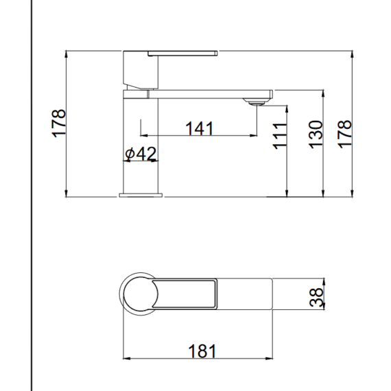 Simba fürdőszobai mosdó csaptelep fekete