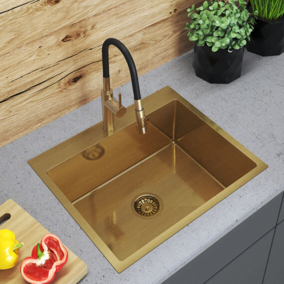 Stalowy S6050 egymedencés rozsdamentes acél mosogató