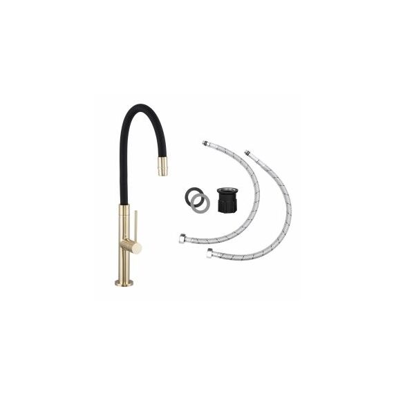 Flex Slim konyhai csaptelep fekete-arany