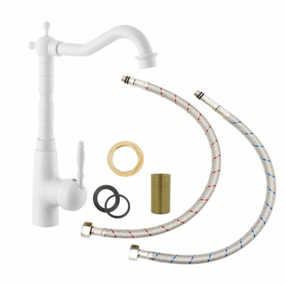 Retro 3 konyhai csaptelep fehér