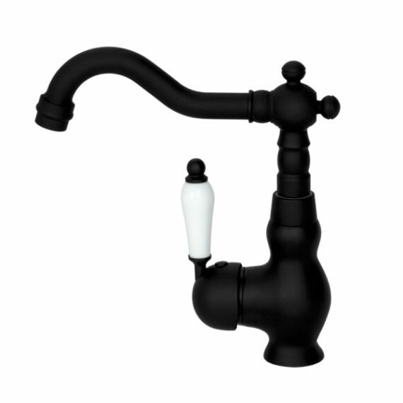 Retro 6 magasított konyhai csaptelep fekete