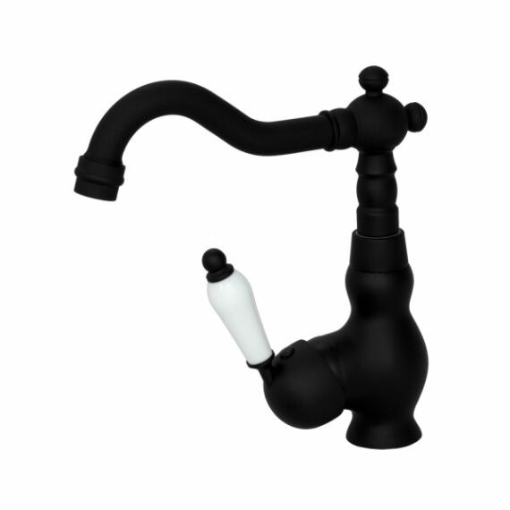 Retro 6 magasított konyhai csaptelep fekete