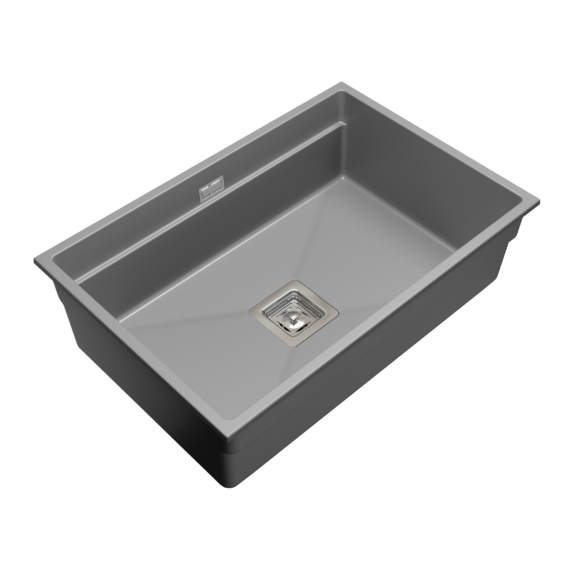 Gamma Decor 7050 egymedencés gránit mosogató, szifonnal, szürke