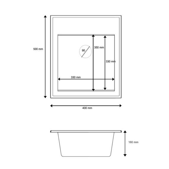 Modern 4050 gránit mosogató automata dugóemelő