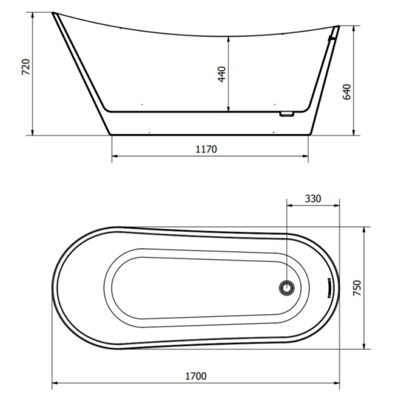 Rimi szabadon álló kád