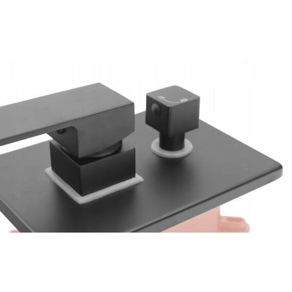 Zen6 fürdőszobai zuhanyszett beépíthető fali keverőcsappal és esőztető zuhanyfejjel fekete