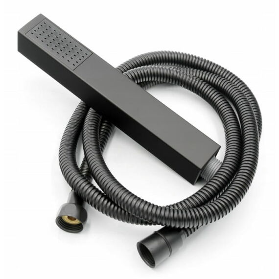 Zen6 fürdőszobai zuhanyszett beépíthető fali keverőcsappal és esőztető zuhanyfejjel fekete