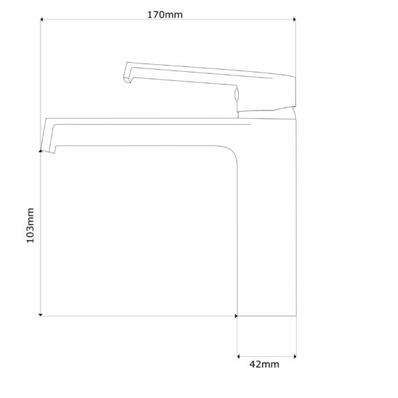 Axel fürdőszobai mosdó csaptelep gun grey