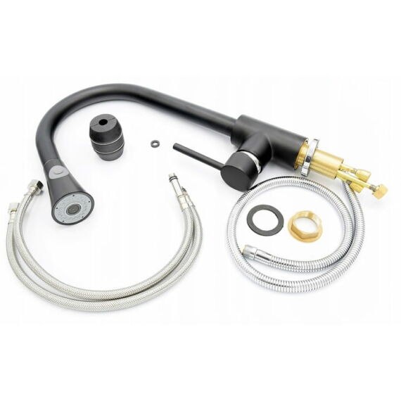 Taru konyhai csaptelep fekete