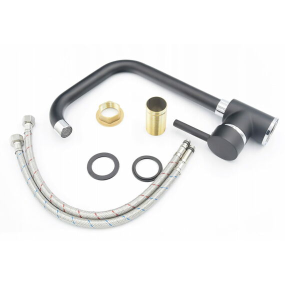 Steel konyhai csaptelep fekete