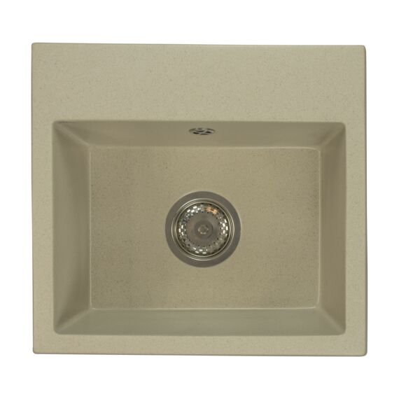 Mini Don egymedencés gránit mosogató automata szűrőkosaras leeresztővel bézs