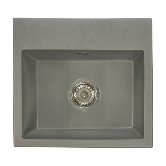 Mini Don egymedencés gránit mosogató automata szűrőkosaras leeresztővel szürke