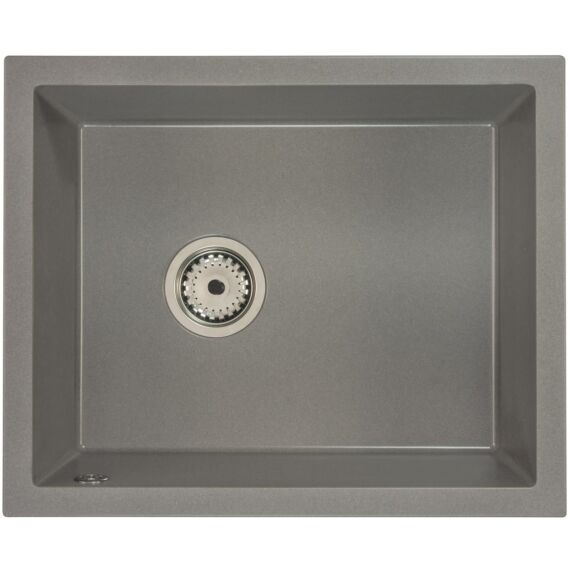 FELEIX 50 egymedencés gránit mosogató automata dugóemelő, szifonnal, szürke