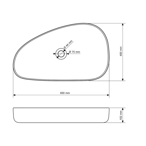 aszimmetrikus ovális