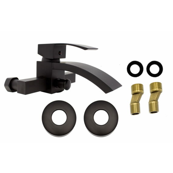 Kaskada fürdőszobai kádtöltő csaptelep fekete