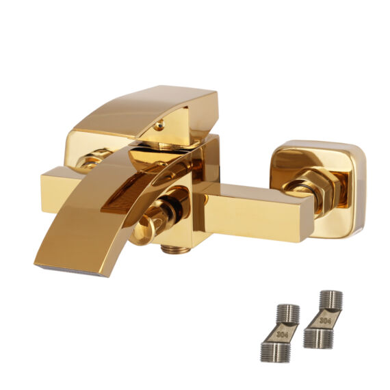 Kaskada fürdőszobai kádtöltő csaptelep arany