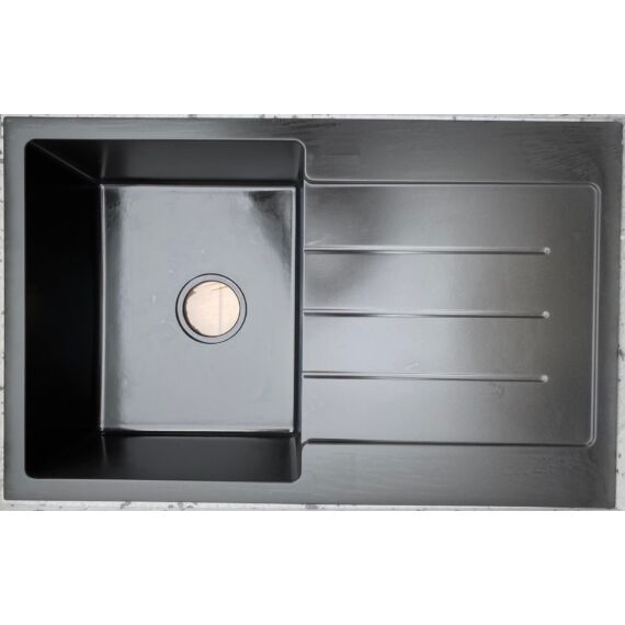 Roxy gránit mosogató FALI CSAPHOZ fekete