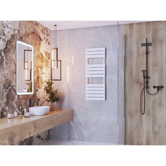 Design classic törölközőszárító radiátor 45cm x 120cm, fehér