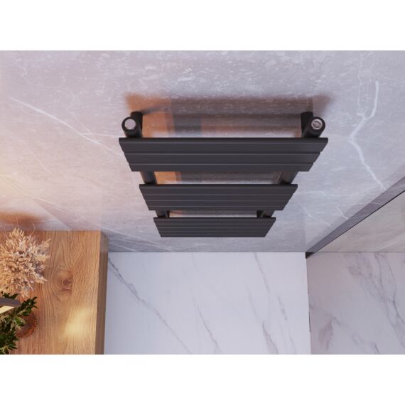 Design classic törölközőszárító radiátor 45cm x 120cm, fekete