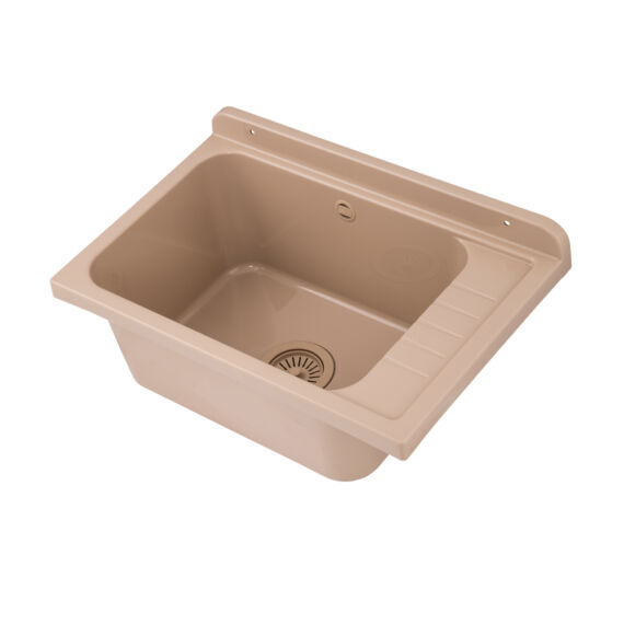 Selva fali kézmosó, szifonnal, bézs